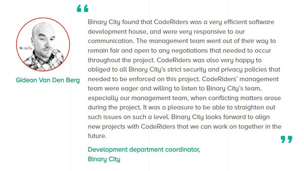 CodeRiders clients review about a well management fintech system 
