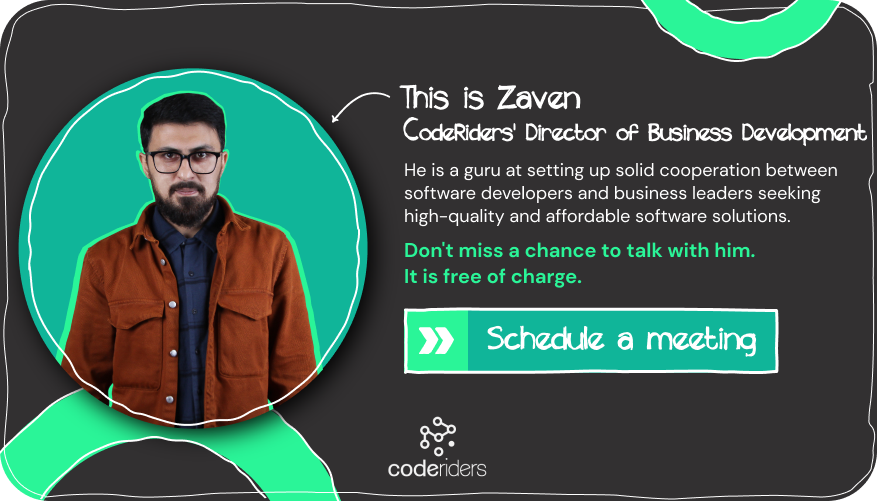 Book a free consultation with CodeRiders software development company