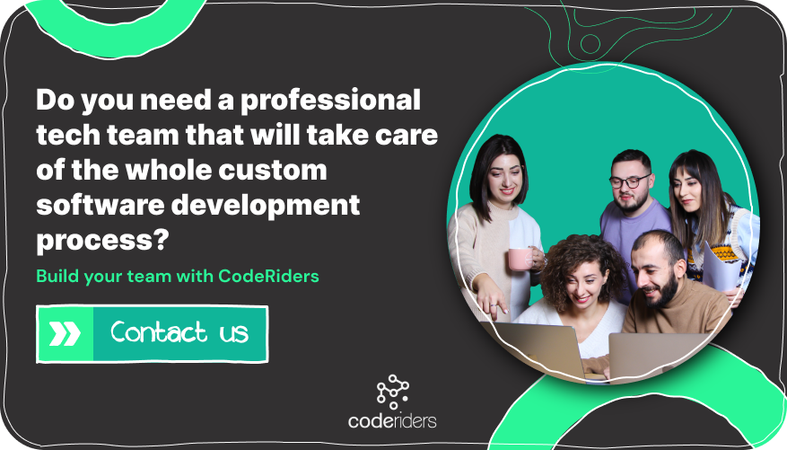CodeRiders is a software vendor company providing qualified software engineers, developers and designers