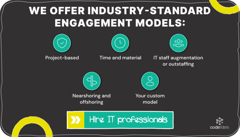 What are the standard engagement models in software outsourcing