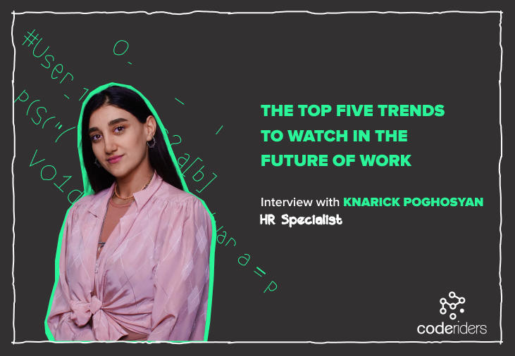 An HR manager from CodeRiders software outsourcing company shares her opinion with examples and latest studies about how our work will change in the future amidst the upcoming innovative software solutions